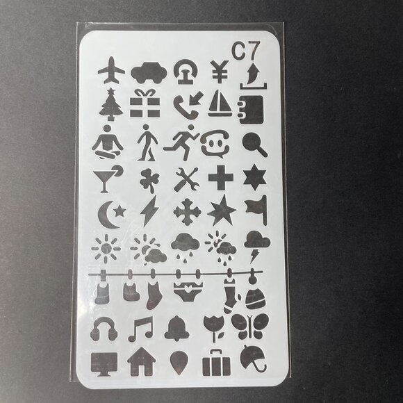 Reusable Art Planner Stencil Activity Weather Laundry mq Mixed Media Supplies - Picture 1 of 3